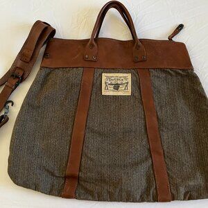 Ralph Lauren RRL Canvas Leather Shoulder two way Bag Authentic
